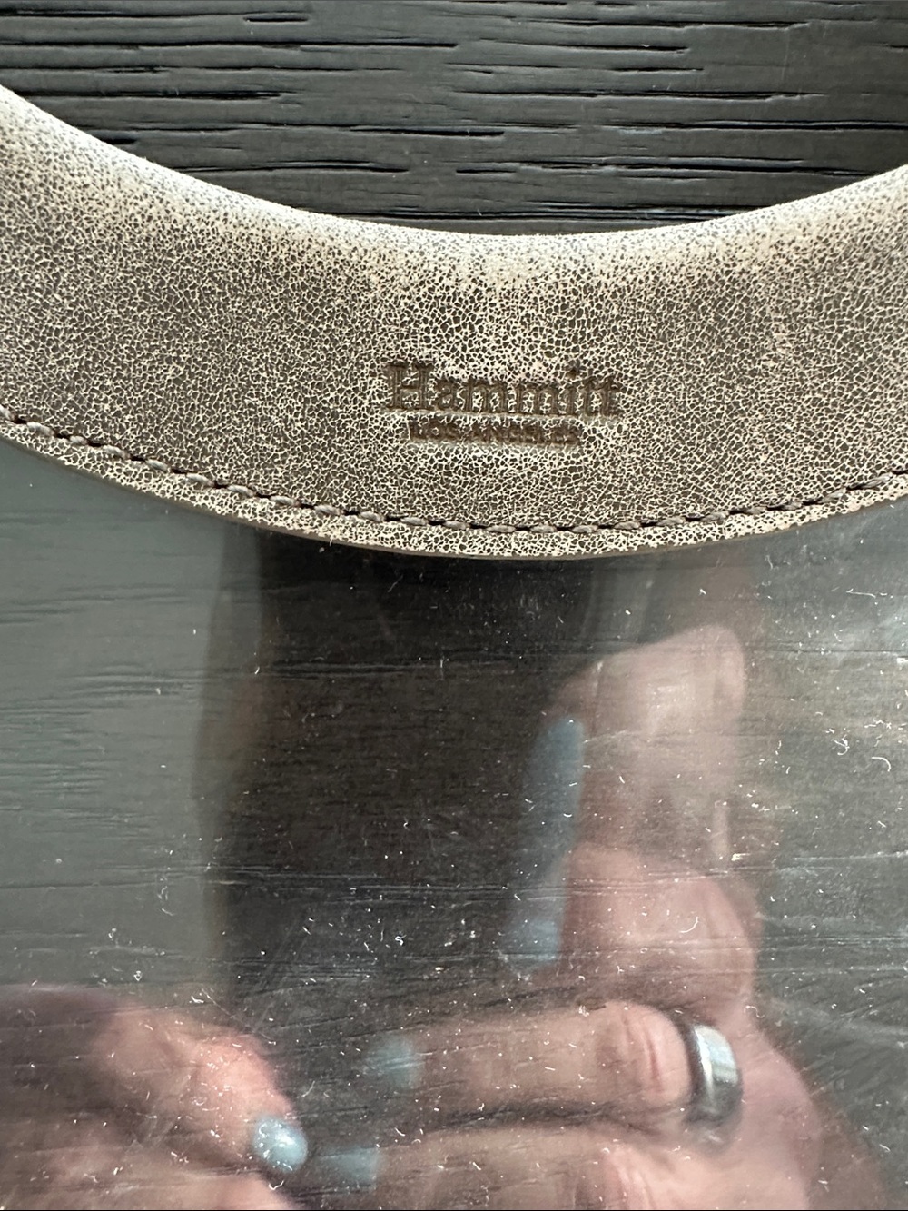 Hammitt Clear Tote Bag with Gold Studs and Taupe Handles - Picture 2 of 6